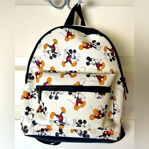 Bioworld Disney Mickey Mouse Print Small Adjustable Backpack Like New